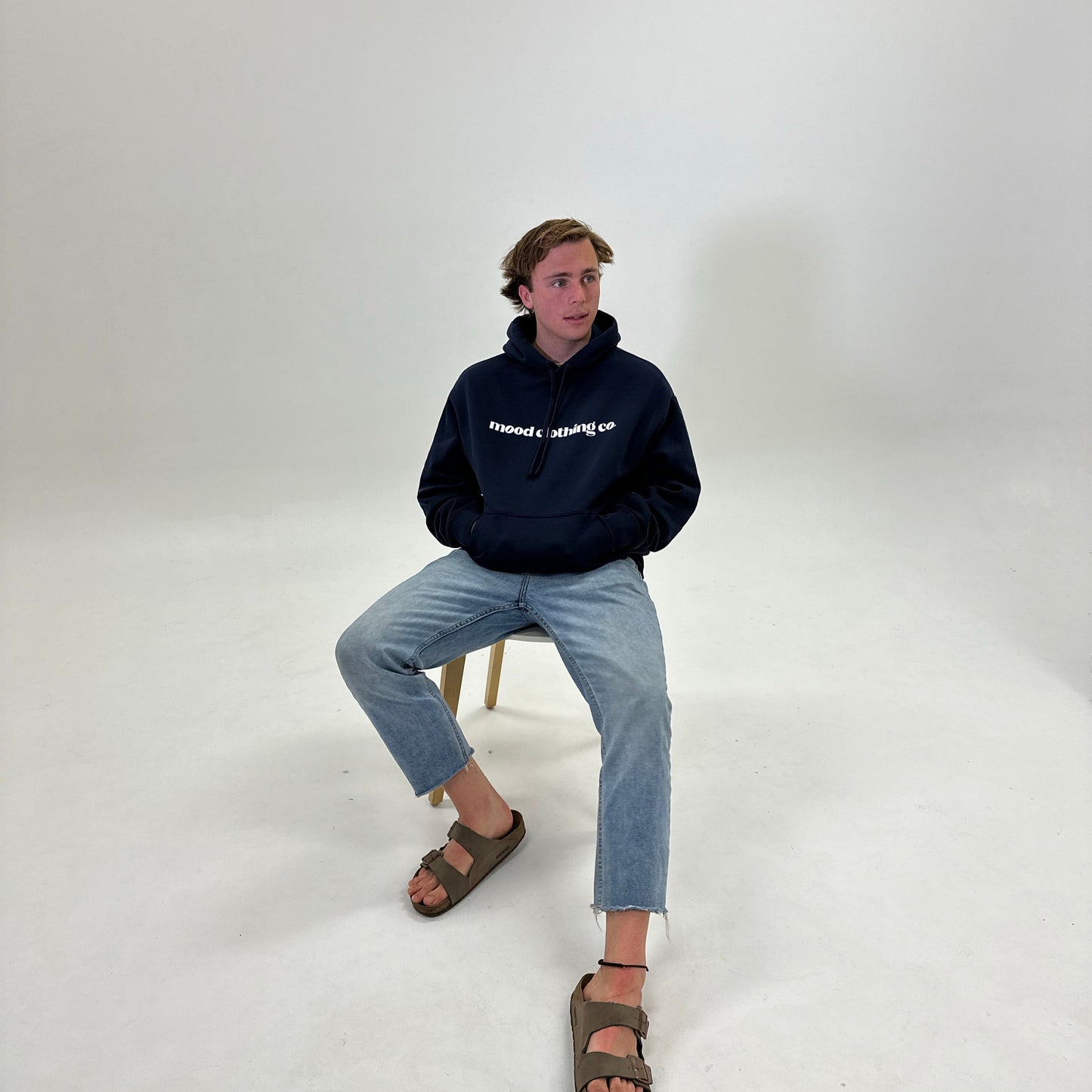 Navy oversized hood