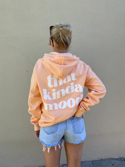 Peach ‘that kinda mood’ classic hood