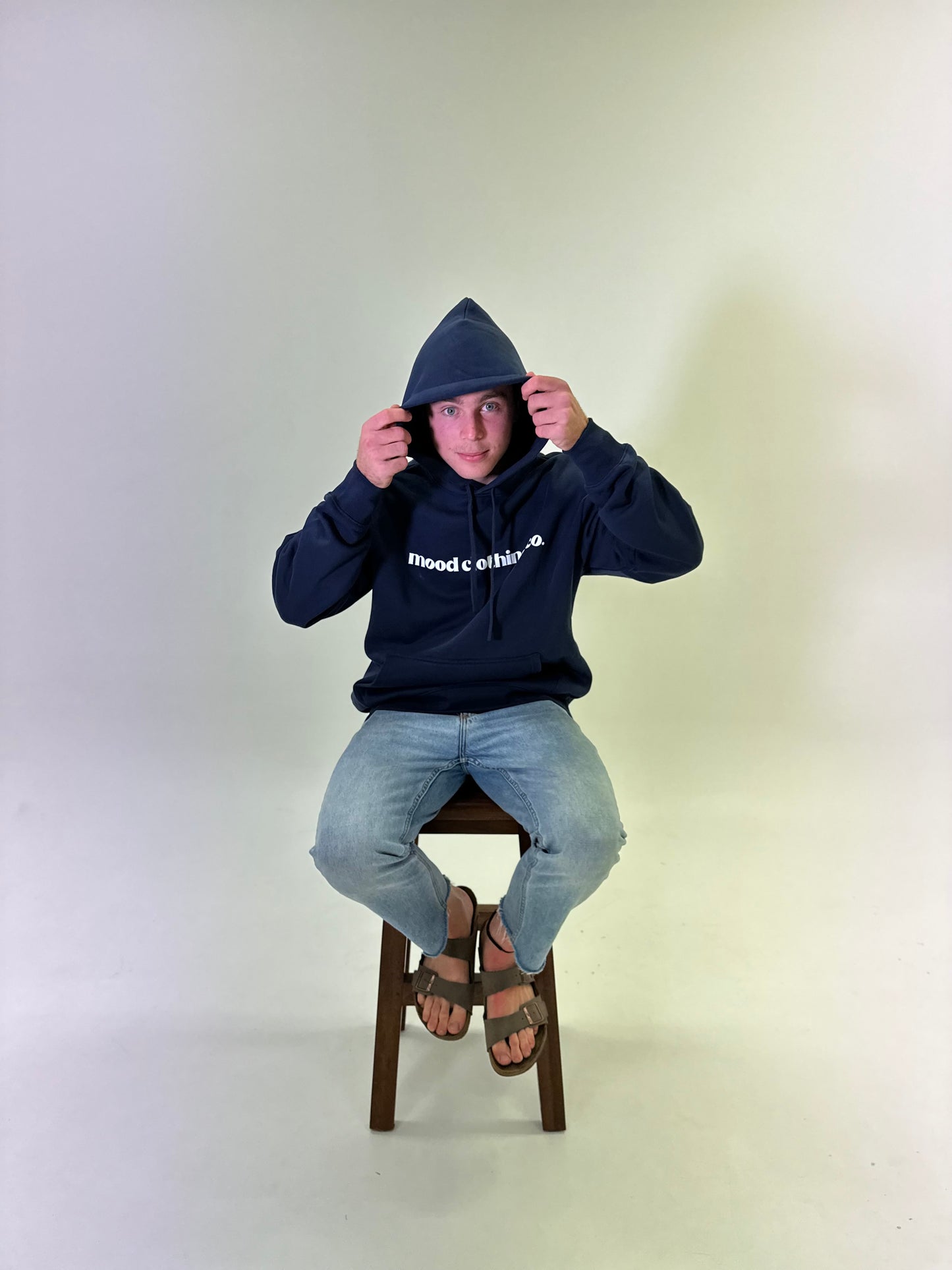 Navy oversized hood